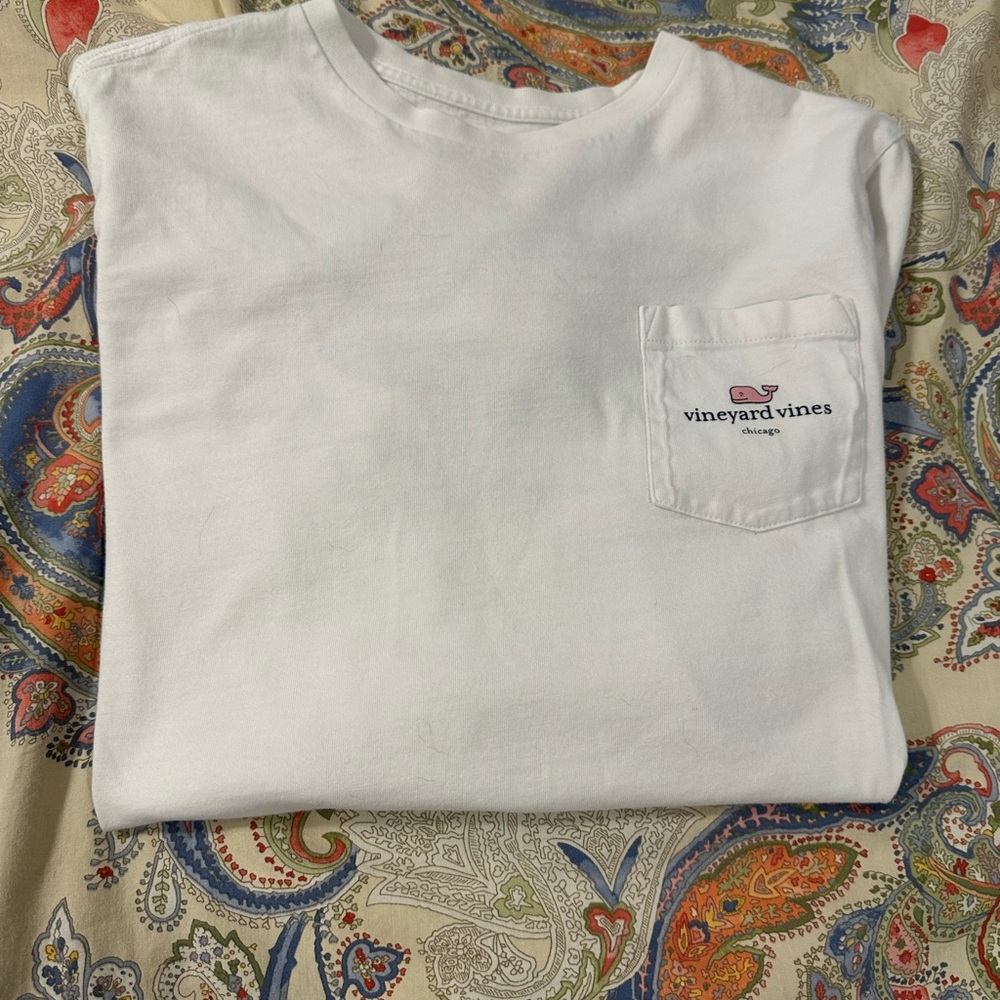 Vineyard Vines Chicago Blue Logo T-Shirt Large 16 Kids